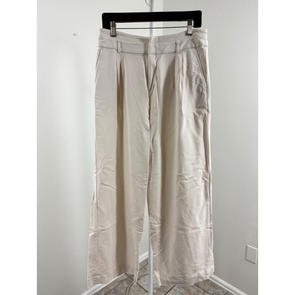 J.Crew Womens Size‎ 6 Cream Pleated Wide Leg High Rise Trousers Quiet Luxury